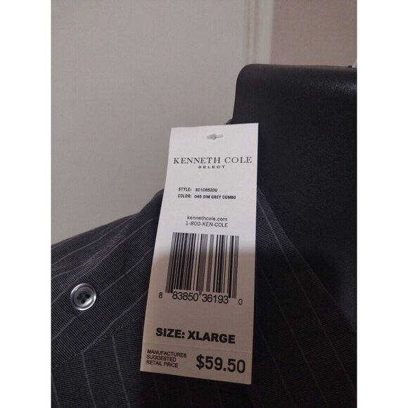 New Kenneth Cole Select Button Up Shirt Men's XL Long Sleeve Gray Cotton Casual - Picture 2 of 11